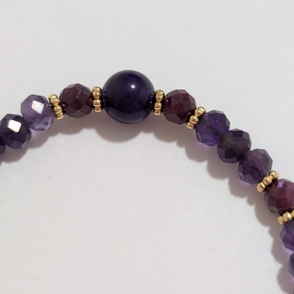 Ruby/Amethyst/Jade Bracelet - Picture 4 of 7